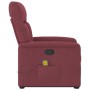 Sillón reclinable de masaje elevable tela rojo tinto en Sillones | Comprar online en Foru.es