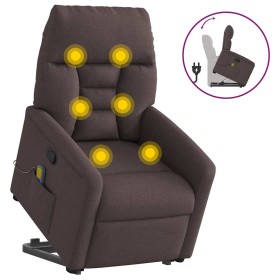 Silla de masaje reclinable de pie de tela marrón oscuro en Sillones | Comprar online en Foru.es