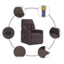 Silla de masaje reclinable de pie de tela marrón oscuro en Sillones | Comprar online en Foru.es