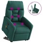 Silla de masaje reclinable de pie de tela verde oscura en Sillones | Comprar online en Foru.es
