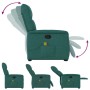 Silla de masaje reclinable de pie de tela verde oscura en Sillones | Comprar online en Foru.es