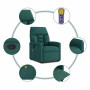 Silla de masaje reclinable de pie de tela verde oscura en Sillones | Comprar online en Foru.es