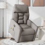 Sillón reclinable de masaje elevable tela gris taupé en Sillones | Comprar online en Foru.es