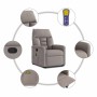 Sillón reclinable de masaje elevable tela gris taupé en Sillones | Comprar online en Foru.es