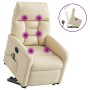 Silla de masaje reclinable de pie de tela color crema en Sillones | Comprar online en Foru.es