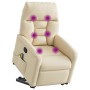 Silla de masaje reclinable de pie de tela color crema en Sillones | Comprar online en Foru.es
