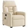 Silla de masaje reclinable de pie de tela color crema en Sillones | Comprar online en Foru.es