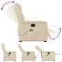 Silla de masaje reclinable de pie de tela color crema en Sillones | Comprar online en Foru.es
