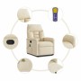 Silla de masaje reclinable de pie de tela color crema en Sillones | Comprar online en Foru.es