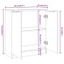Aparador de madera contrachapada gris hormigón 60x30x70 cm de vidaXL, Aparadores - Ref: Foro24-811065, Precio: 64,61 €, Descu...