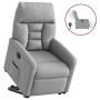 Sillón eléctrico reclinable elevable de tela gris claro en Sillones | Comprar online en Foru.es