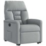 Sillón eléctrico reclinable elevable de tela gris claro en Sillones | Comprar online en Foru.es