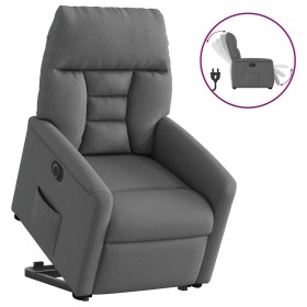 Sillón eléctrico reclinable elevable de tela gris oscuro en Sillones | Comprar online en Foru.es