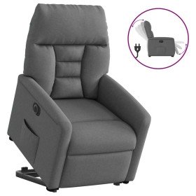 Sillón eléctrico reclinable elevable de tela gris oscuro en Sillones | Comprar online en Foru.es