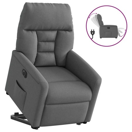 Sillón eléctrico reclinable elevable de tela gris oscuro en Sillones | Comprar online en Foru.es