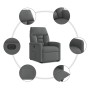 Sillón eléctrico reclinable elevable de tela gris oscuro en Sillones | Comprar online en Foru.es