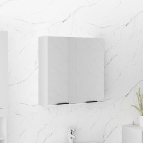 Armario de baño con espejo blanco 64x20x67 cm de vidaXL, Tocadores de baño - Ref: Foro24-811313, Precio: 71,23 €, Descuento: %