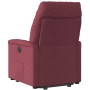 Sillón eléctrico reclinable elevable de tela rojo tinto en Sillones | Comprar online en Foru.es