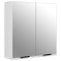 Armario de baño con espejo blanco 64x20x67 cm de vidaXL, Tocadores de baño - Ref: Foro24-811313, Precio: 71,23 €, Descuento: %