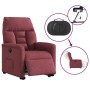Sillón eléctrico reclinable elevable de tela rojo tinto en Sillones | Comprar online en Foru.es