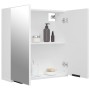 Armario de baño con espejo blanco 64x20x67 cm de vidaXL, Tocadores de baño - Ref: Foro24-811313, Precio: 71,23 €, Descuento: %