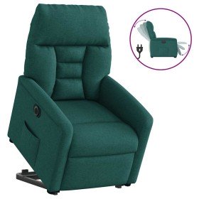Sillón eléctrico reclinable elevable de tela verde oscuro en Sillones | Comprar online en Foru.es