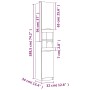 Armario de baño madera contrachapada blanco 32x34x188,5 cm de vidaXL, Taquillas y armarios de almacenamiento - Ref: Foro24-81...