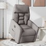 Sillón eléctrico reclinable elevable de tela gris taupe en Sillones | Comprar online en Foru.es