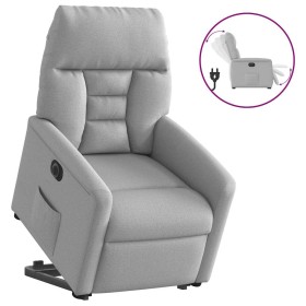Sillón eléctrico reclinable elevable de tela gris nube en Sillones | Comprar online en Foru.es