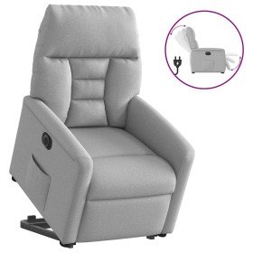 Sillón eléctrico reclinable elevable de tela gris nube en Sillones | Comprar online en Foru.es