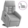 Sillón eléctrico reclinable elevable de tela gris nube en Sillones | Comprar online en Foru.es