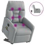 Sillón de masaje eléctrico reclinable elevable tela gris claro en Sillones | Comprar online en Foru.es