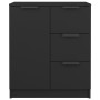 Aparador de madera contrachapada negro 60x30x70 cm de vidaXL, Aparadores - Ref: Foro24-811080, Precio: 88,96 €, Descuento: %