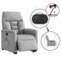 Sillón de masaje eléctrico reclinable elevable tela gris claro en Sillones | Comprar online en Foru.es