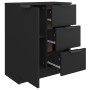 Aparador de madera contrachapada negro 60x30x70 cm de vidaXL, Aparadores - Ref: Foro24-811080, Precio: 88,96 €, Descuento: %