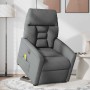 Sillón de masaje eléctrico reclinable elevable tela gris oscuro en Sillones | Comprar online en Foru.es
