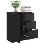 Aparador de madera contrachapada negro 60x30x70 cm de vidaXL, Aparadores - Ref: Foro24-811080, Precio: 88,96 €, Descuento: %