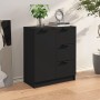 Aparador de madera contrachapada negro 60x30x70 cm de vidaXL, Aparadores - Ref: Foro24-811080, Precio: 88,96 €, Descuento: %