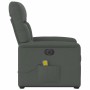 Sillón de masaje eléctrico reclinable elevable tela gris oscuro en Sillones | Comprar online en Foru.es