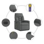 Sillón de masaje eléctrico reclinable elevable tela gris oscuro en Sillones | Comprar online en Foru.es