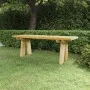 Banco de jardín madera maciza de pino impregnada 110 cm de vidaXL, Bancos de jardín - Ref: Foro24-318173, Precio: 52,79 €, De...