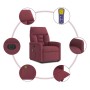Sillón de masaje eléctrico reclinable elevable tela rojo tinto en Sillones | Comprar online en Foru.es