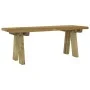 Banco de jardín madera maciza de pino impregnada 110 cm de vidaXL, Bancos de jardín - Ref: Foro24-318173, Precio: 52,79 €, De...