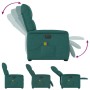 Sillón masaje eléctrico reclinable elevable tela verde oscuro en Sillones | Comprar online en Foru.es