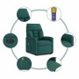 Sillón masaje eléctrico reclinable elevable tela verde oscuro en Sillones | Comprar online en Foru.es