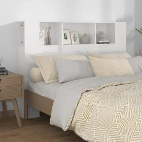 Mueble cabecero blanco brillante 140x18,5x104,5 cm de vidaXL, Cabeceros y pies de cama - Ref: Foro24-811931, Precio: 68,27 €,...