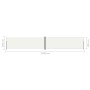 Toldo lateral retráctil crema 200x1200 cm de vidaXL, Sombrillas - Ref: Foro24-318079, Precio: 135,01 €, Descuento: %