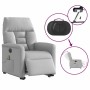 Sillón de masaje eléctrico reclinable elevable tela gris nube en Sillones | Comprar online en Foru.es