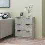 Aparador de madera contrachapada gris hormigón 60x30x70 cm de vidaXL, Aparadores - Ref: Foro24-811074, Precio: 87,02 €, Descu...