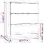 Aparador de madera contrachapada gris hormigón 60x30x70 cm de vidaXL, Aparadores - Ref: Foro24-811074, Precio: 87,02 €, Descu...